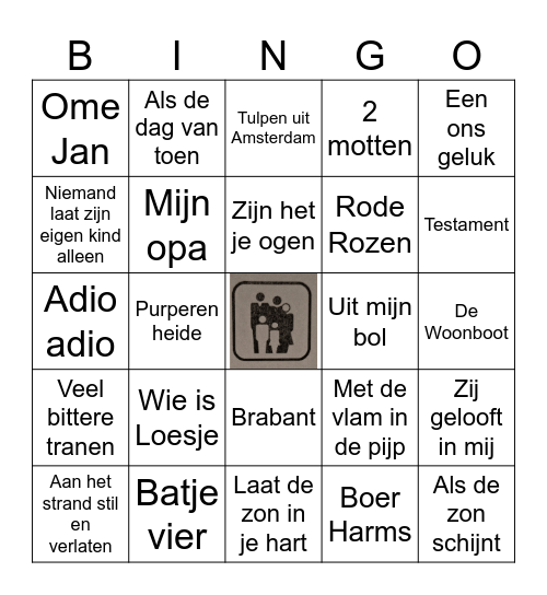 Bingo MUZIEK VVI Bingo Card