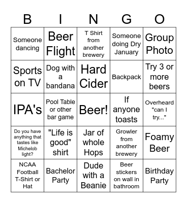 Victory Brewing! Bingo Card