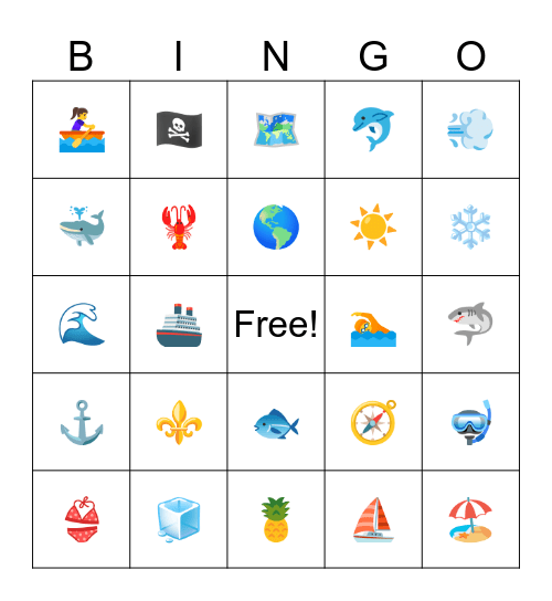 Pfadi-Weltmeere-Bingo Card