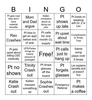 2025 End of Year Bingo Card