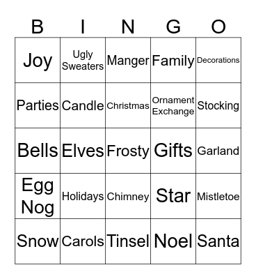 Accounting Operations Christmas Bingo Card