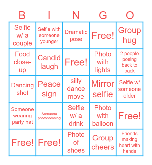 Photo Bingo Card