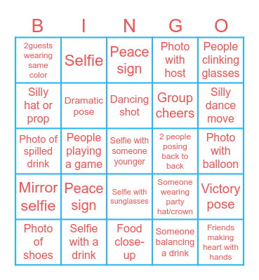 Photo Bingo Card