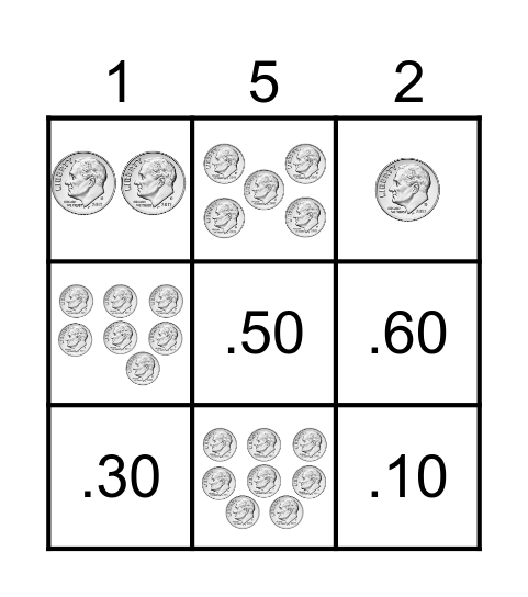 Dime Bingo! Bingo Card