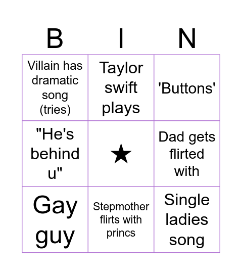 Panto bingo 👅 Bingo Card
