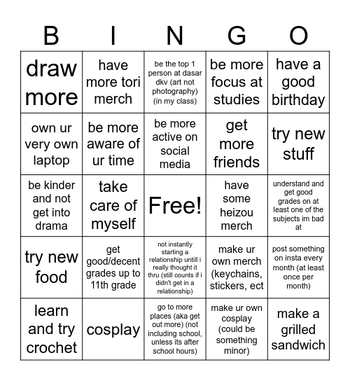 2025 Bucket List!!! Bingo Card