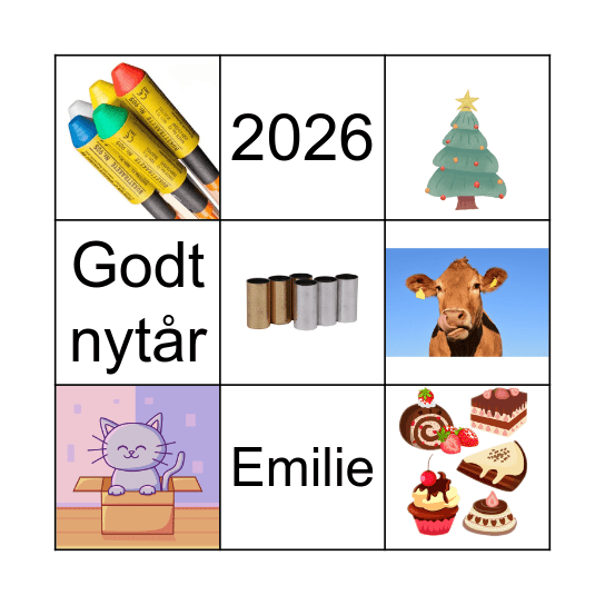 Nytårsbingo 2025/2026 Bingo Card
