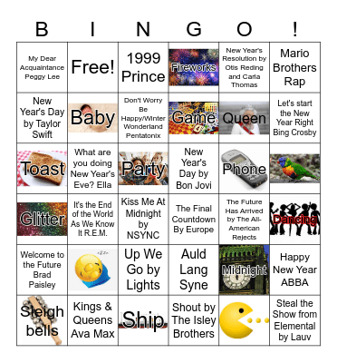 NEW YEAR Bingo Card