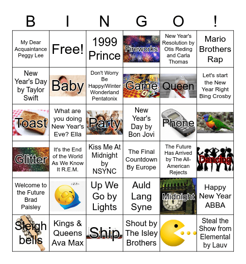 NEW YEAR Bingo Card