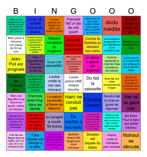 ti manouche-mentaux Bingo Card