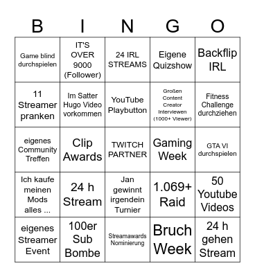 JANEMMEL BINGO 2026 Bingo Card