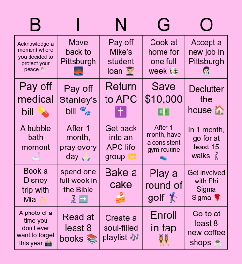 Ashley’s 2026 🤍 Bingo Card