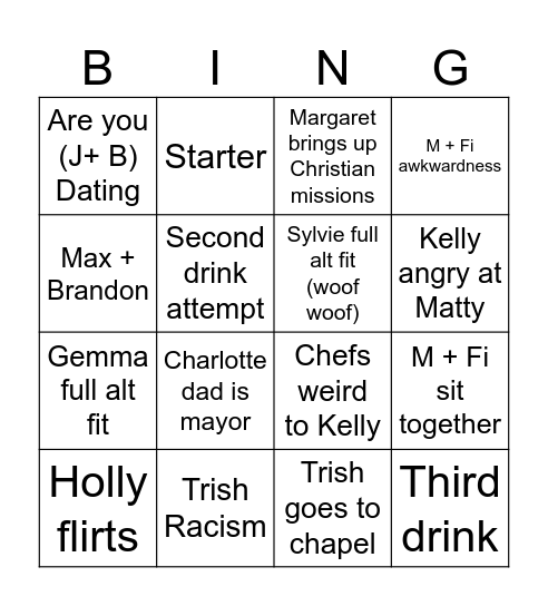 Work Bingo Card