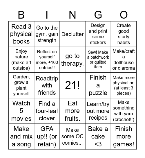 2026 quests Bingo Card