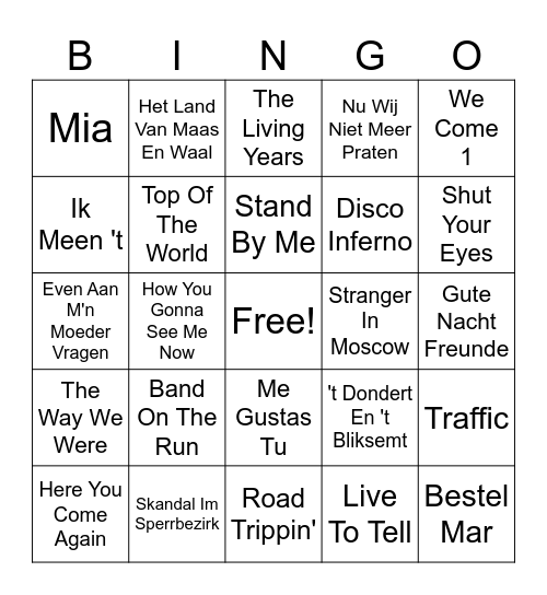 T2K Bingo *** Bingo Card