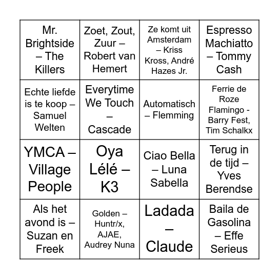 NYE @ THA CRUM'S BINGO Card