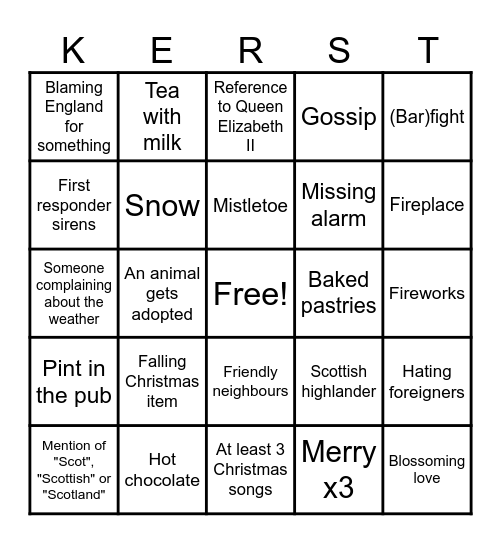 SCOTLAND FOREVER Bingo Card