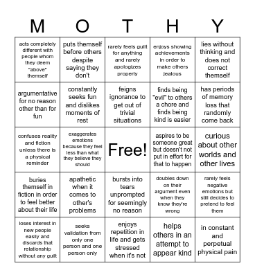 Juniper Bingo Card