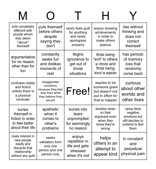Juniper Bingo Card