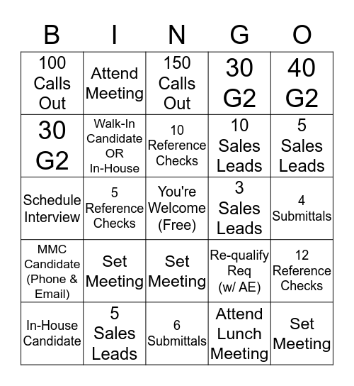 Early Out Bingo! Bingo Card