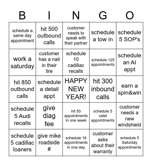 NEW YEAR NEW ME SAME BDC Bingo Card