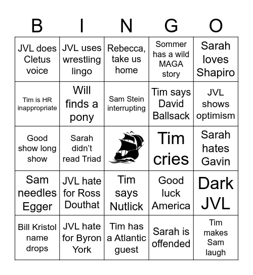 Bulwark Bingo Card