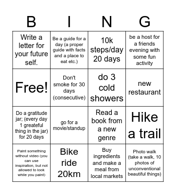 new year2 Bingo Card