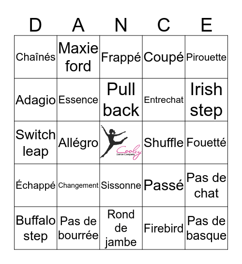 Cooley Dance Company Bingo! Bingo Card