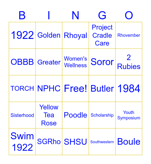 KM Bingo Card