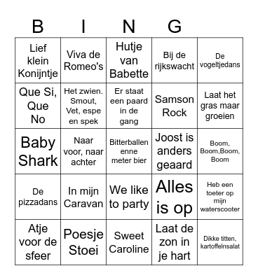FOUTE PARTY 2 Bingo Card