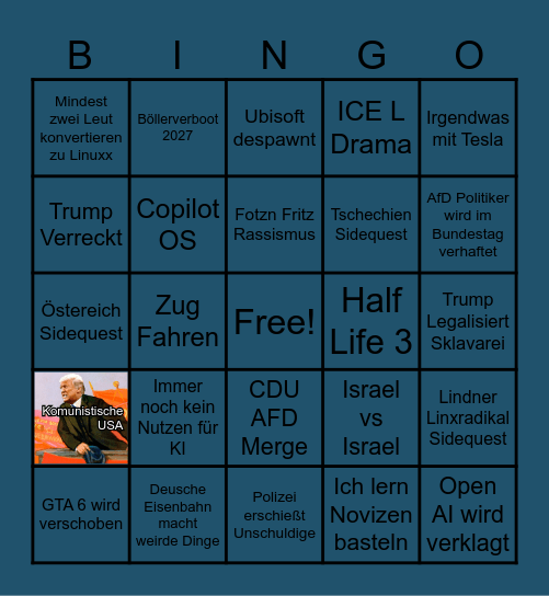 2026 Bingo Card