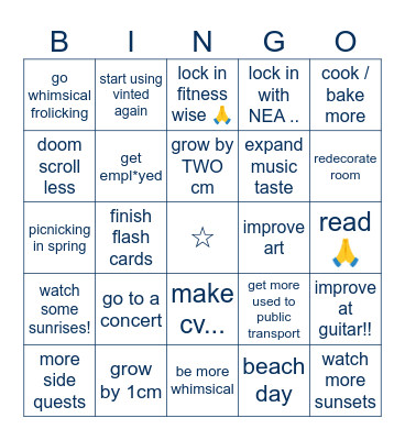 2026 bingo aw yeah Bingo Card
