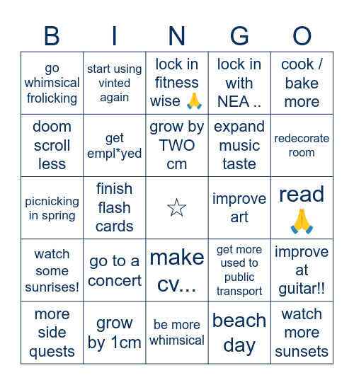 2026 bingo aw yeah Bingo Card