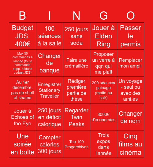 Bingo 2026 Bingo Card