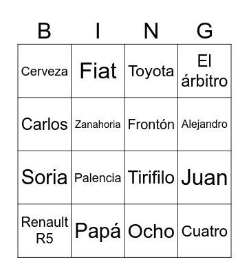 Nochevieja 2025 Bingo Card