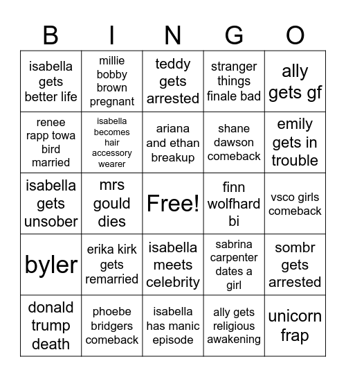 2026 bingo card Bingo Card