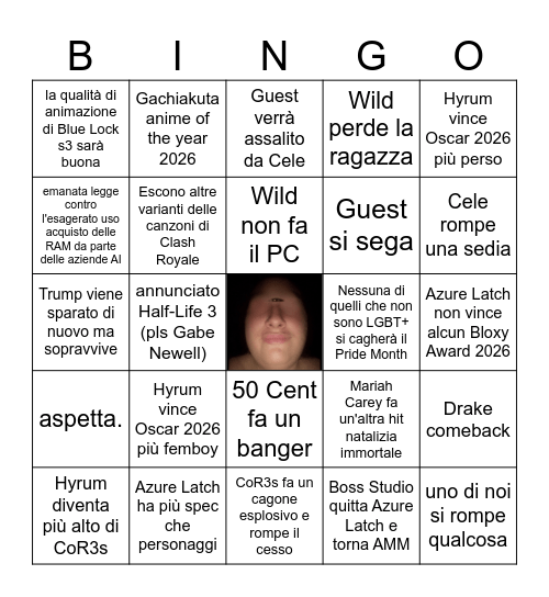 Bingo 2026 CoR3s World Bingo Card