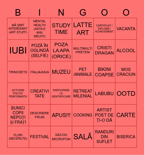 2025 CAROUSEL RECAP Bingo Card