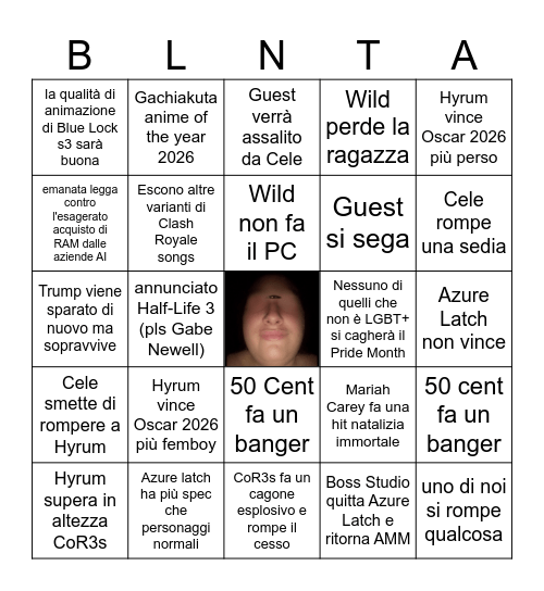 Bingo CoR3s World 2026 Bingo Card