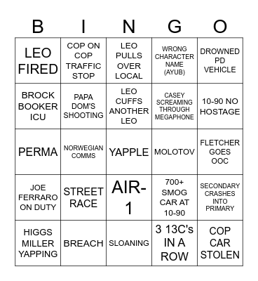 PD NYE BINGO NIGHT 2025!!! Bingo Card