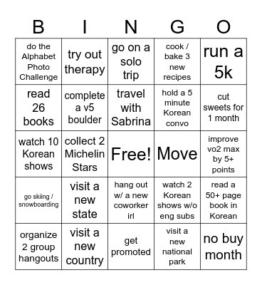 Bingo Card