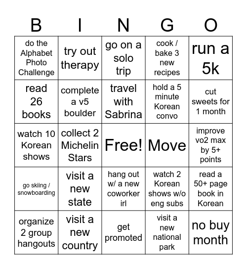 Bingo Card