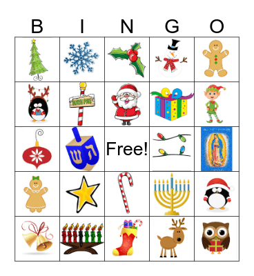 Holiday Bingo Card