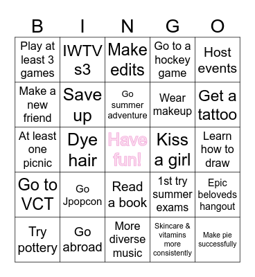 2026 fulfilment bingo Card