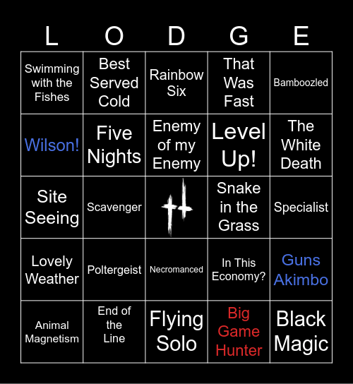 Lodge Bingo (Standard) Bingo Card