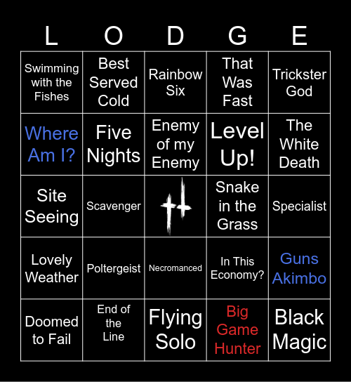The Timber Lodge, v4 Bingo Card