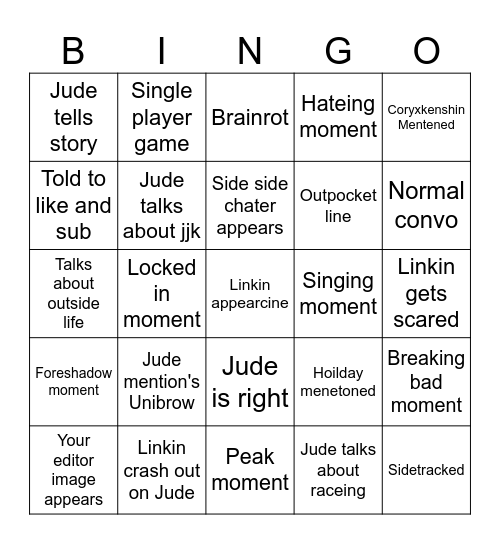 B agelwho burns Bingo Card