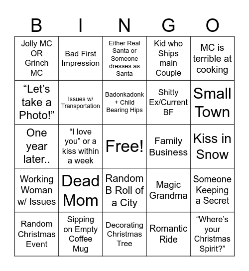 Hallmark Bingo! Bingo Card