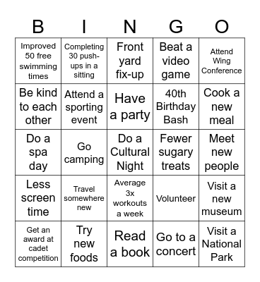 Preese 2026 Bingo Card