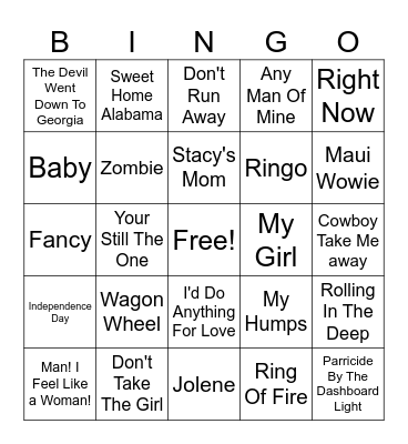 family SINGO Bingo Card